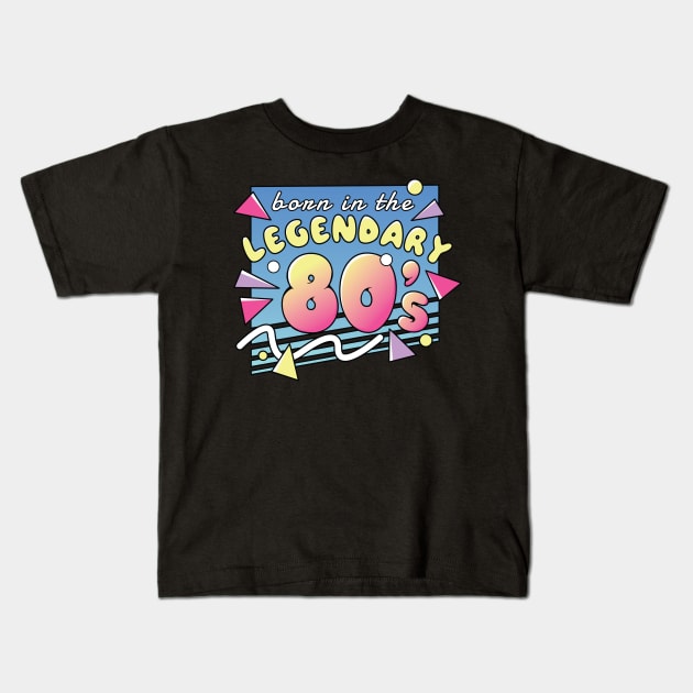 80s vintage retro style quotes Kids T-Shirt by Midoart